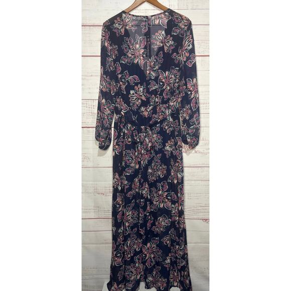 NWT New Look Navy Floral Faux Wrap Dress | Women's 2x - Picture 8 of 8